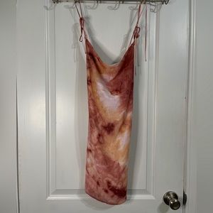 Cowl Pink Tye Dye Mini Dress Forever21